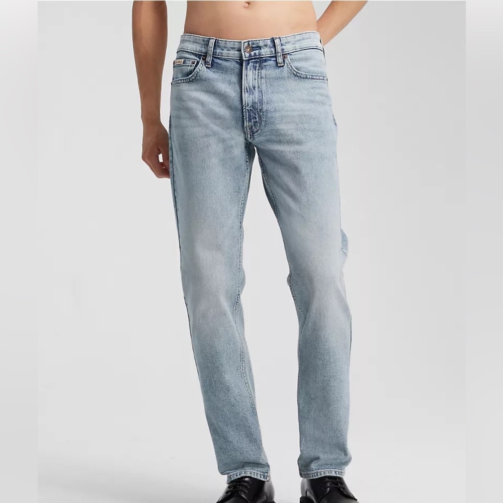 Calvin Klein Mens Slim Fit Limelight Light Denim Jeans‎ NWT Size 38W X 30L
